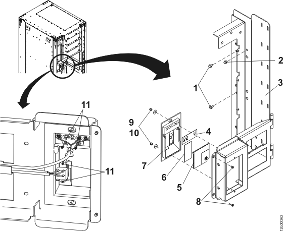Rack operator panel UEPO switch assembly parts
