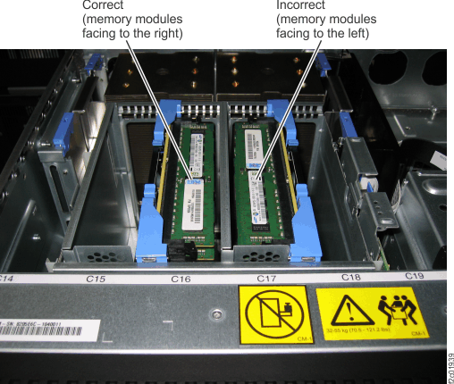 Correct orientation to install memory card