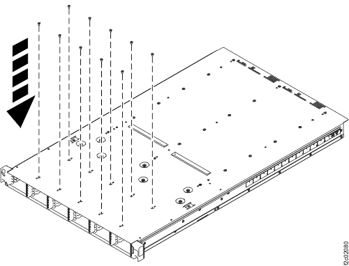 Installing the screws to the bottom of the enclosure