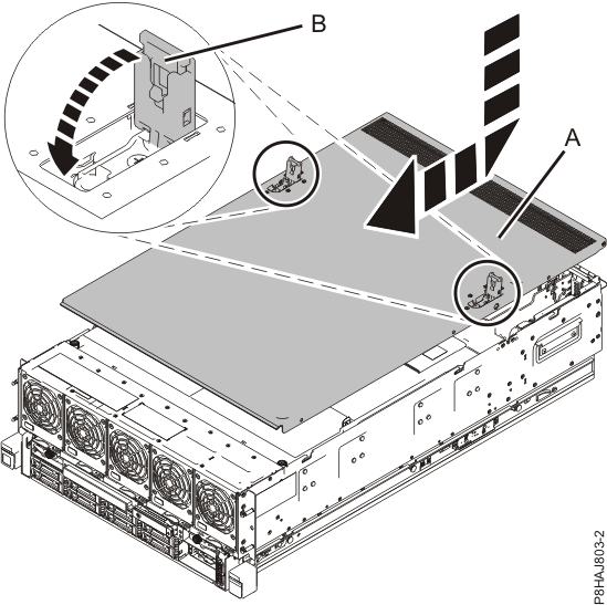Installing the service access cover