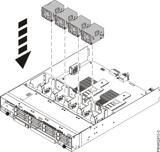 Replacing internal fans in the RAID assembly